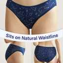 Neione Period Underwear Menstrual Panties Comfortable Modal Bikini Cheeky Briefs for Women Girls (S)