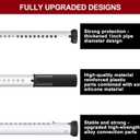 AceMining Sliding Door Security Bar,Heavy Duty Sliding Patio Door Lock Bar, 20-50inch Adjustable Multi-use Window Security Bars, Sliding Door Stopper,White,1Pack