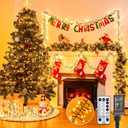Minetom 50 Ft 1000 LED Cluster Lights Christmas Tree Lights Outdoor Christmas Firecrackers String Light, 12 Modes Timer Remote Waterproof Plug in Twinkle Fairy Light for Xmas Tree Garland Party (Warm White)