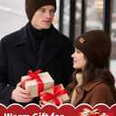 AlisOker Beanie Hat for Men Women, Unisex Warm Winter Knit Cap Soft Fleece Lined Hat (Coffee)