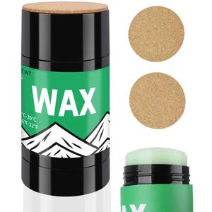 Rub On Ski and Snowboard Wax, 80G with 2 Cork Applicators, Universal Temperature, Portable Cross-Country