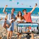 Back Camera Monitor iPhone | Touch Screen Control, Wireless Magnetic Vlog Selfie Monitor Screen for iPhone, Touchscreen Selfie Monitor with Speaker | Zoom Adjustment | Manual Focus for TikTok YouTube