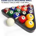2-1/4" Pool Balls Billiard Set - 16 Resin Balls, Regulation Size & Weight, Complete Pool Table Balls Set for Replacement, Pool Table Accessories & Billiards Pool Accessories