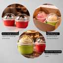 LIDS ONLY: Dome-Shaped Lids, 50 Transparent Plastic Lids For 5 Ounce Coppetta To Go Cups - Cups Sold Separately, Disposable, Clear Plastic Dessert Cups Lids, For Dessert Takeaways- Restaurantware