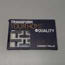 Ravinte 10 Pack Black Square Bar Cabinet Knobs 2 Inch Square Cabinet Pulls Matte Black Single Hole Kitchen Cabinet Handles