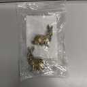 2pcs Brass Mini Antique Rabbit Statue Easter Bunny Figurine Miniature Collectible Figurines Souvenir Garden Micro Landscape Table Centerpiece Decorations