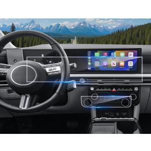 CDEFG 3Pcs for 2026 Hyundai Tucson Screen Protector, Tempered Glass 2025 2026 Tucson (SE, SEL, SEL Convenience, XRT, Limited) Accessories 12.3 Inch All-in-One Touchscreen & AC Screen Cover