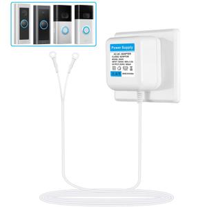 24V Doorbell Transformer Compatible with Ring Doorbell,Video Doorbell,Nest, Ecobee, Sensi and Honeywell Thermostats,24V 500MA AC Transformer (16.4FT White 12.0, Watts