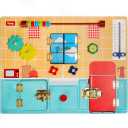 Toddler Busy Board - Montessori Busy Boards for Toddlers with Latches Doors & Lock Puzzles - Wooden Educational Learning Latch Toy for Kids 2 3 4 Year Old - Sensory Fine Motor Skills Activity