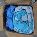 Inflatable Water Double Slides Park with Blower, Bouncy Castle with Rainbow Water Curtain, with Shooting and Rock Climbing