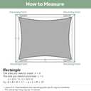 TasticTotes Rectangle Sun Shade Sail - 8' x 10', 95% UV Blockage, HDPE Sunshades for Outdoor Patio, Yard, Deck, Garden, Lawn, Permeable Awnings for Patio Shade with Reinforced Corners & Ropes (Gray)