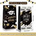 3 x Teling 28 Set 2026 Graduation Gift Paper Bags with Stickers Congrats Grad Goodie Bag Thank You Candy Bags for Graduation Party Favor Decorations Supplies(Black and Gold)