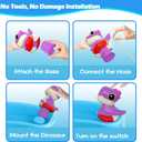 Dinosaur Battery Powered Water Table Pump Continuous Flow for Water Tables - Cordless, Rechargeable,No Damage Installation Outdoor Play Accessories for Kids (no Water Table Included)(Purple)