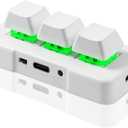 3-Key Mini Keypad 2.4G Wireless USB 2 in 1 Mechanical Gaming Keyboard Hot Key Customized Program with RGB Led for Gaming OSU Office Work