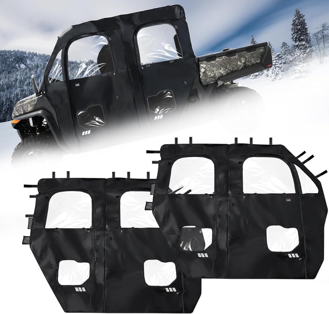 StarknightMT UForce 1000 XL Cab Enclosure with Zipper - Waterproof UTV Soft Side Doors Compatible with CFMOTO UForce 1000 XL 2022-2025, Windproof Dust Protection