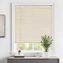 LazBlinds Cordless 1" Vinyl Mini Blinds for Indoor Windows - Light Filtering Horizontal Window Blinds & Shades, 31" W x 48" H, Beige