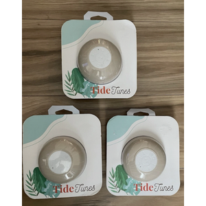 TideTunes Seashell Bluetooth Speaker White 2 Pack