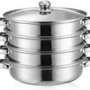 DOITOOL Stainless Steel 4 Tier Steamer Cooking Pot With Lid - Steam Soup Cookware