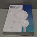 Wall Mounted Makeup Mirror with Lights, 30X/1X Double-Sided Magnifying, Plug-in Lighted Vanity Mirror with 3 Color Modes, Dimmable Brightness, 360 Swivel Extendable Arm for Bathroom & Grooming (Brush Nickel)