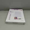 HIEEY Lighted Makeup Mirror, 14.1" x 12.1" Hollywood Vanity Mirror with Lights, Three Color Lighting Modes, and 5X Magnification Mirror, Smart Touch Control, 360Rotation (White,Gift Box)