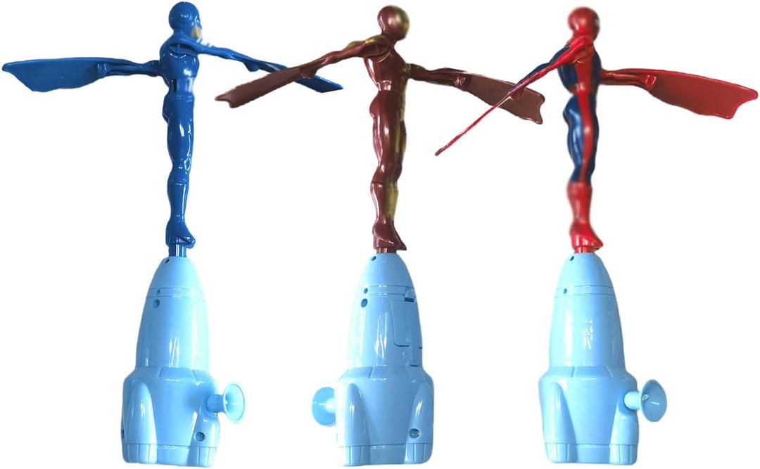 HENRYZH 3Pcs Super Hero Flying Toy Cool Drawstring Toy Boys and Girls Indoor and Outdoor Toys Outdoor Games Birthday