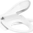 Kohler PureWash E525 Elongated Heated Bidet Toilet Seat, White, Warm Water, Quiet-Close Lid, Self-Cleaning Wand, Adjustable Water Pressure, Side Panel Controls, Easy Installation Bidet Attachment
