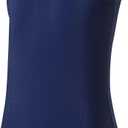 One Piece Swimsuit for Girls with Removable Chest Pad Quick Dry & Stretchy for Swim Team Beach (Blue,14Y)
