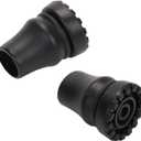 2-Pack Rubber Cane Tips 3/4 Inch 5/8 Inch 7/8 Inch Heavy Duty Walking Cane Tips, Black Sturdy Replacement Cane Tip for Seniors Walking Stick, Safety Cane Crutch Accessories