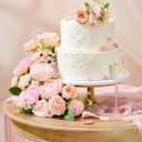 Serwalin Artificial Flowers Pink Flowers Fake Silk Flowers Wedding Cake Flowers for Wedding Bouquets Table Centerpieces Spring Decor Party Baby Shower Decoration
