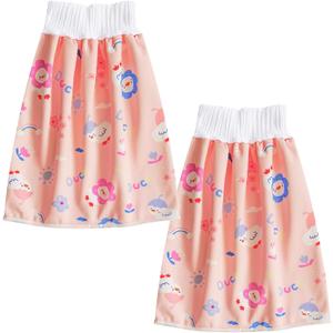 Waterproof Diaper Skirt for Baby Toddler Bed Wetting Training Diaper Shorts for Boys and Girls Night Time (Duck+Duck) - M