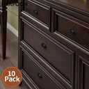 HARPOON 10 Pack Kitchen Cabinet Handles 2.5 Inch Hole Center Bin Cup Drawer Pulls Flat Black
