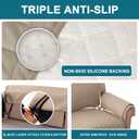 Turquoize 100% Waterproof Couch Covers for 3 Cushion Sofa Pet Friendly Cover for Dogs Washable Couch Protector Triple Non-Slip Furniture Cover for Pets, Kids (Sofa 70", Khaki) 