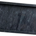 Marble Stone Serving Tray Perfume Holder Jewlery Dish Elegant Decorative Countertop Organizer for Club Dresser Vanity Decor, Black
