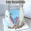 5 x 1 Pcs Feather Chocolate Silicone Mold, Lace Butterfly Cake Decoration Fondant Mold for Wedding Cupcake Toppers Kitchen Baking Candy Sugar Craft Dough Biscuit Modeling Clay Resin Crafts Plaster