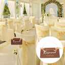6 Pcs This Row Is Reserved Signs For Wedding Ceremony Chairs, Wooden Reserved Seating Signs For Church Pews, Hanging Reserved Wedding Sign For Seating