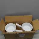 LE TAUCI French Onion Soup Bowls, 15 Ounce Ceramic Soup Bowls with Handles, for Chili, Beef Stew, Oven Microwave Dishwasher Safe, Set of 4, White