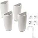 Pack of 4 Ceramic Radiator Hanging Humidifiers with S-Shaped Hooks White Radiator Water Evaporator for Healthy Room Air Moisture