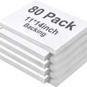 FunooFuno 80 Pack 11x14 White Backing Boards, Acid-Free Uncut Mat Boards for Picture Frame, 4-ply Thickness Both Sides Cardboard Full Sheet for Photos, Pictures, Prints, Painting, Art & Craft DIY