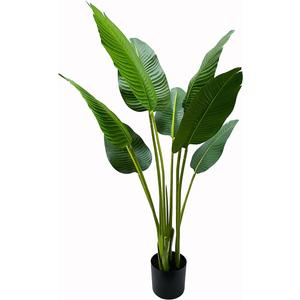 Artificial Birds of Paradise Plant Fake Banana Leaves Faux Banana Travelers Palm Tree for Home, Office, Living Room, Kitchen, Bedroom, Balcony Decor, Indoor Outdoor Perfect Housewarming Gift.