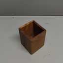 Walnut Wooden Pencil Holder Cup for Desk Natural Wood Pen Holder Stand for Office Home (Square)