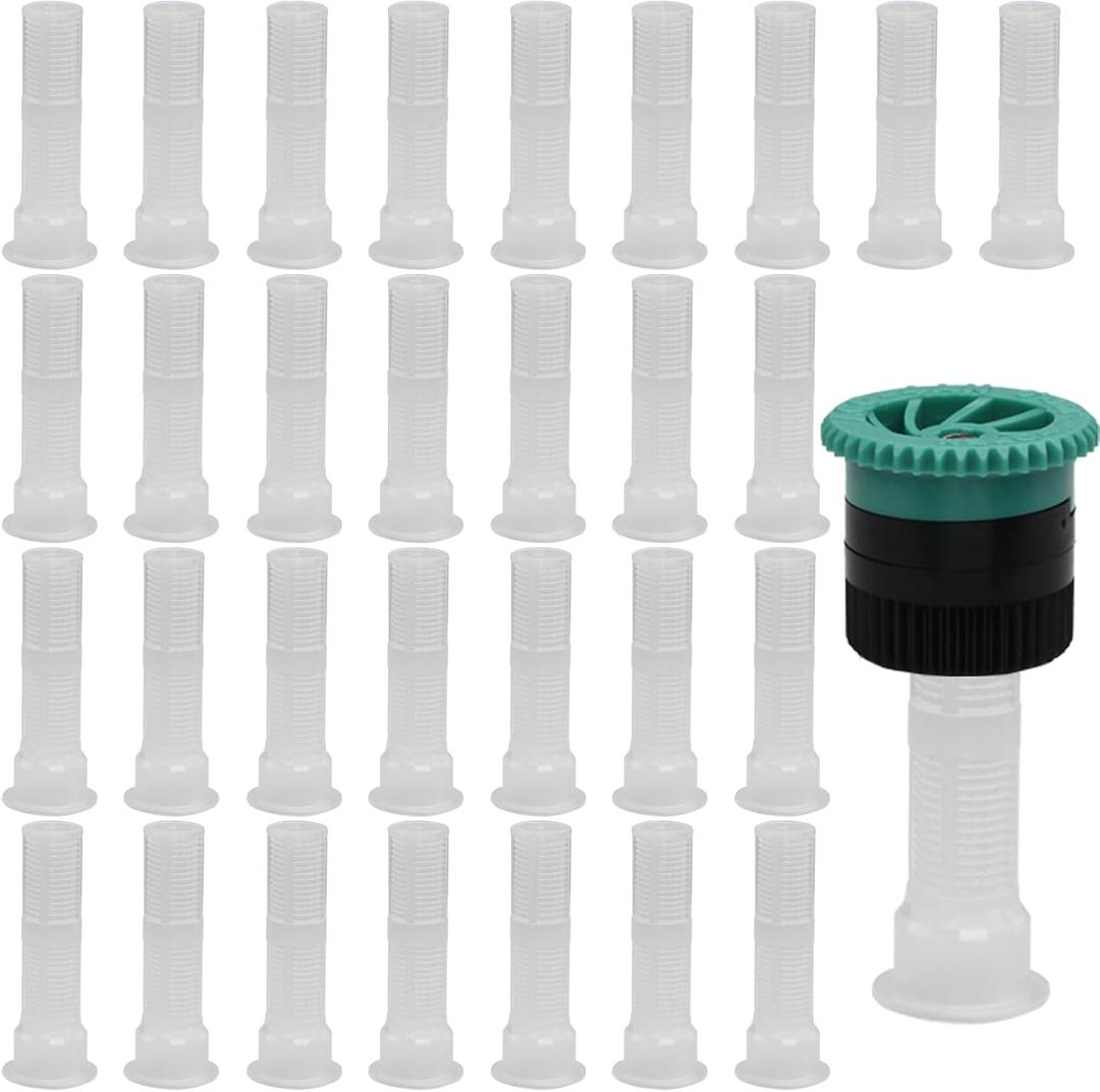 Spray Sprinkler Nozzle Filters 30 Pack, Variable Arc Nozzle Replacement Parts, Generic Irrigation System Sprinkler Water Filter with Fine Mesh Screen (White)