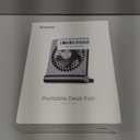 Koonie USB Fan, Strong Wind Ultra Quiet Small Desk Fan 220 Tilt Folding 3 Speeds Adjustable USB-C Corded Powered Personal Fan for Home Office Desktop Black (5.7 inch)