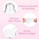 Nuanchu 8 Pcs Nipple Shields for Nursing Newborn Breastfeeding 20 mm 15 mm Nipple Shield Bulk Silicone Protector with Clear Carrying Case for Protecting Sore, Flat or Inverted
