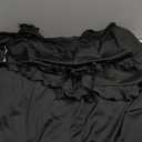 HWP Womens Ruffles Backless Dress Sexy Halter Deep V Neck Maxi Dresses Sleeveless Long Formal Cocktail Dress with Slit (XX-Large, Black1)