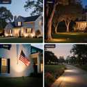 L LOHAS LED 5W Low Voltage Landscape Lighting, 12V 24V Outdoor Spot Lights with Connectors, IP66 Waterproof 3000K Warm White Uplight Spotlights for Yard, Garden, Pathway, House (4 Pack)