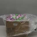 Artificial Fake Flowers Plants Hanging Baskets Outdoor Outside Spring Decor, Faux Silk Light Fuchsia and Fuchsia UV Resistant Look Real Morning Glory Home Patio Porch Balcony Decoration