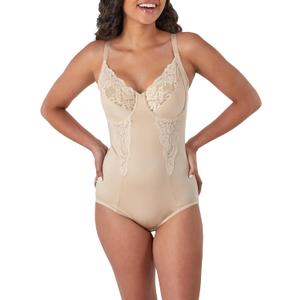 Maidenform womens Ultra Firm Body Shaper With Built-in Underwire Bra, All-over Body Shapewear (40DD, Paris Nude)