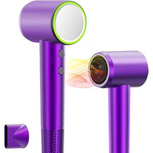 High-Speed Ionic Hair Dryer, 110,000 RPM, Lightweight & Portable for Travel, Quiet Operation, Ideal for Women Thick Hair, Professional Salon Quality, Purple