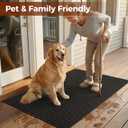 jxgzyy Commercial Rubber Floor Mat, 3 x 5 Anti Fatigue Non-Slip Drainage Mat for Entrance, Restaurant, Industrial Pool, Bar, Garden, Wet Areas, Black