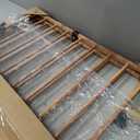 Babelio No Bottom Bar Baby Gate, 28" H x 26-43" W, Brown Wood Pattern